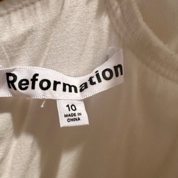 Reformation Isaac Dress in White Ivory- Size 10 - Picture 7 of 7